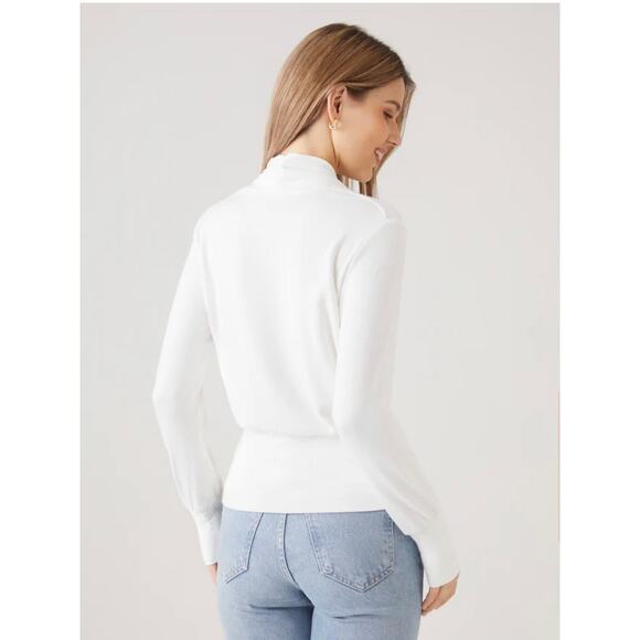 NWT S Surplice Tuckable Top - Picture 4 of 7